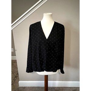 NEW with tags- A New Day black long sleeve women's blouse - Medium